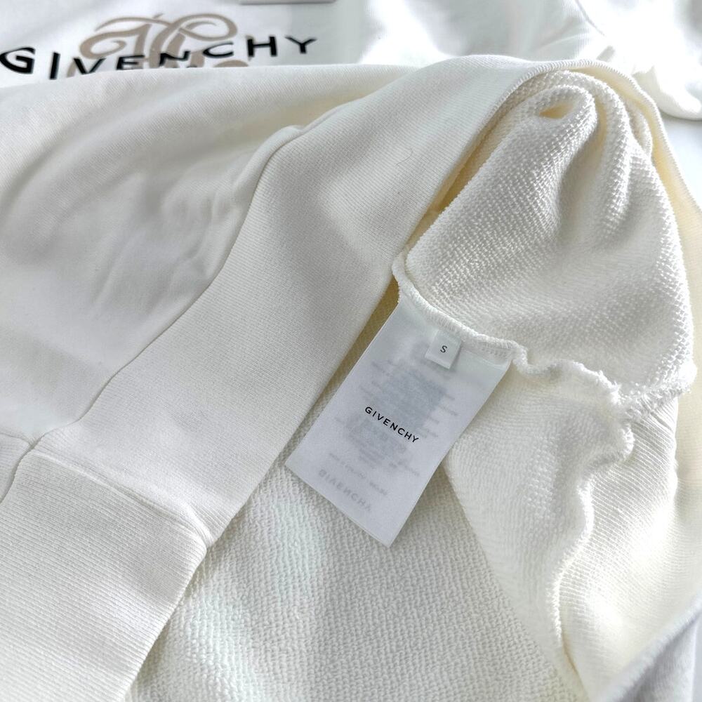 GIVENCHY Off White Reverse Fleece Sweatshirt Size S - Picture 6 of 14